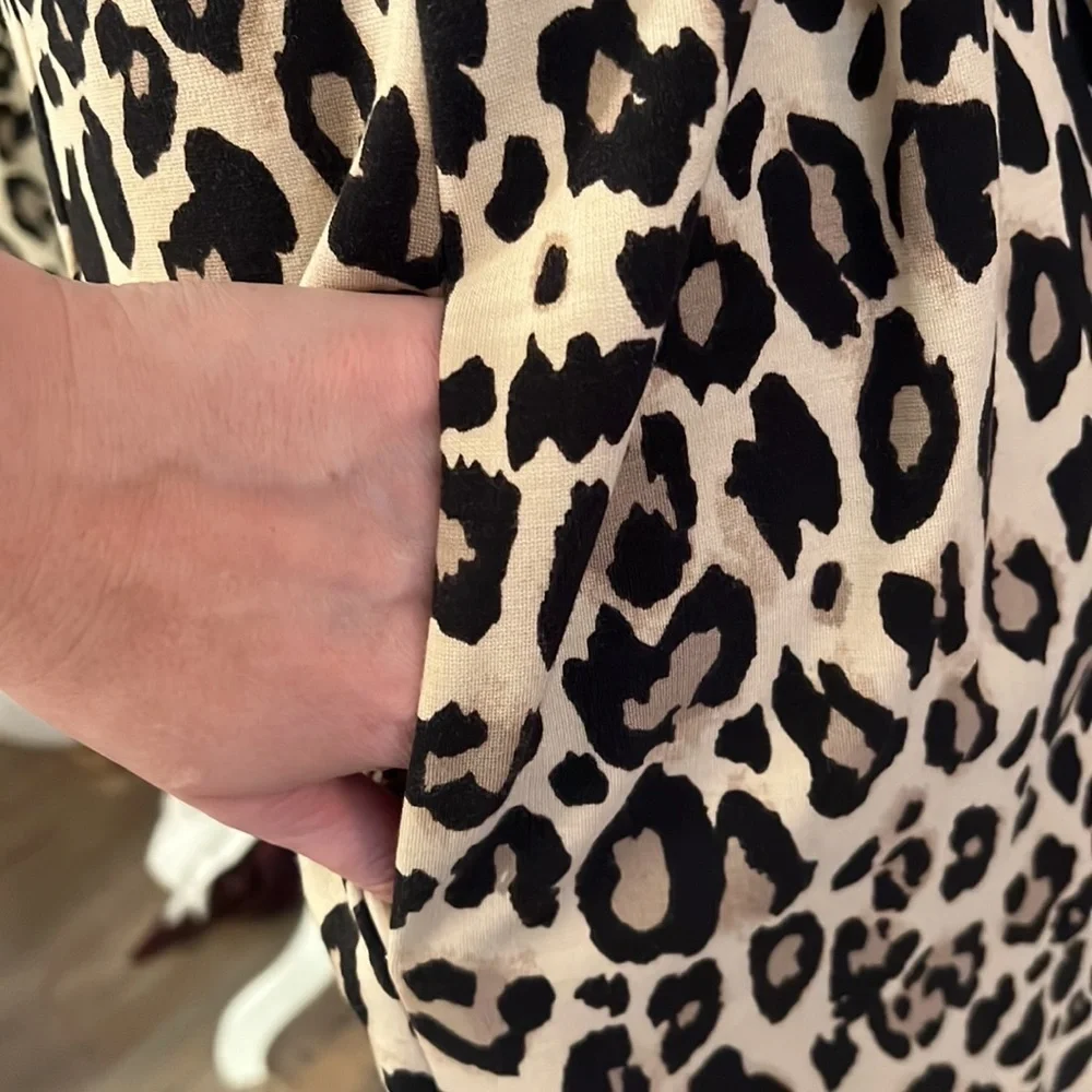 Kate Spade Leopard Print Ponte Dress Size 6